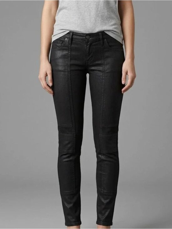 Citizens Of Humanity Denim - Citizens Of Humanity Black Moto Skinny Jeans Women Size 27 P99